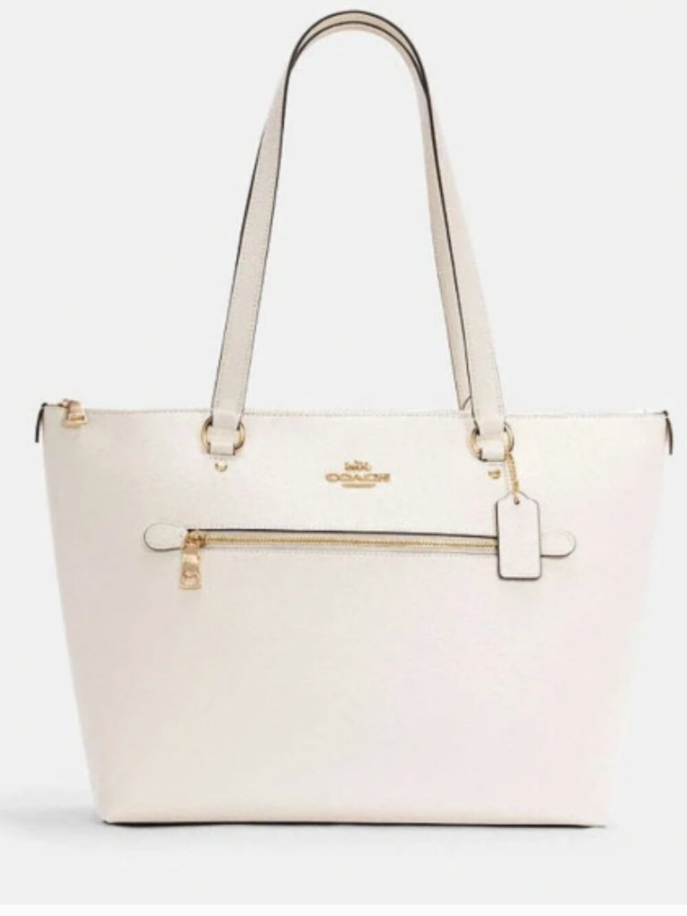 NWT Coach 79608 Crossgrain Gallery Tote Bag Chalk/White Large